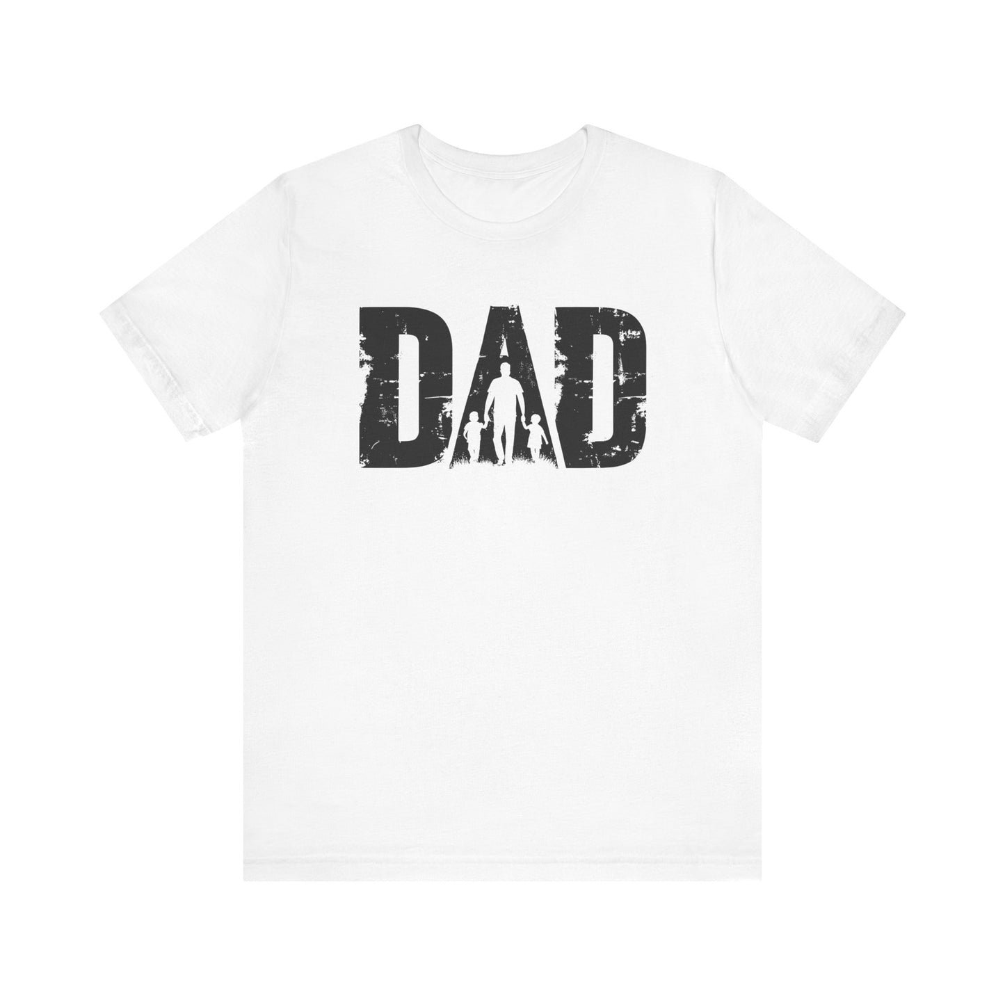 Short Sleeve Tee - D A D Walking Hand in Hand Design Tshirt
