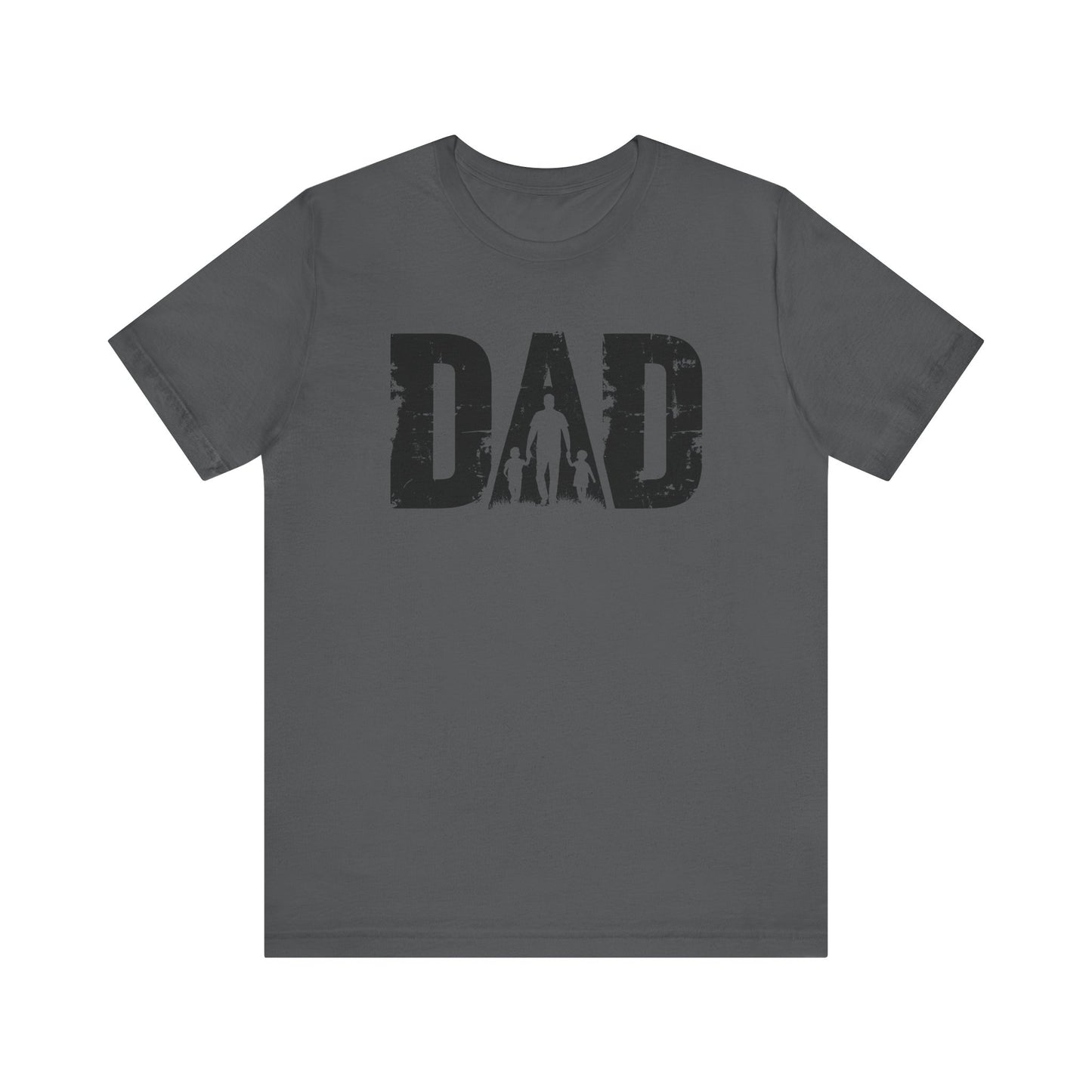 Short Sleeve Tee - D A D Walking Hand in Hand Design Tshirt