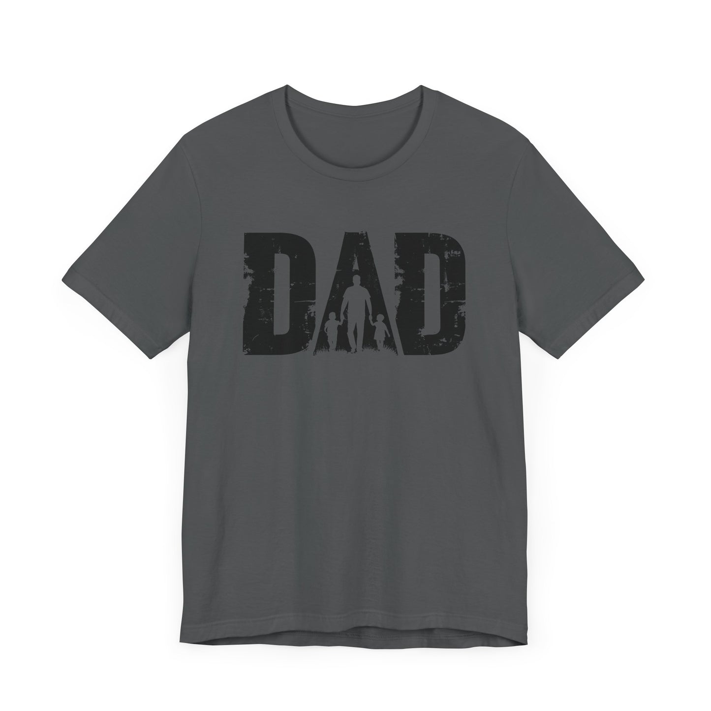 Short Sleeve Tee - D A D Walking Hand in Hand Design Tshirt