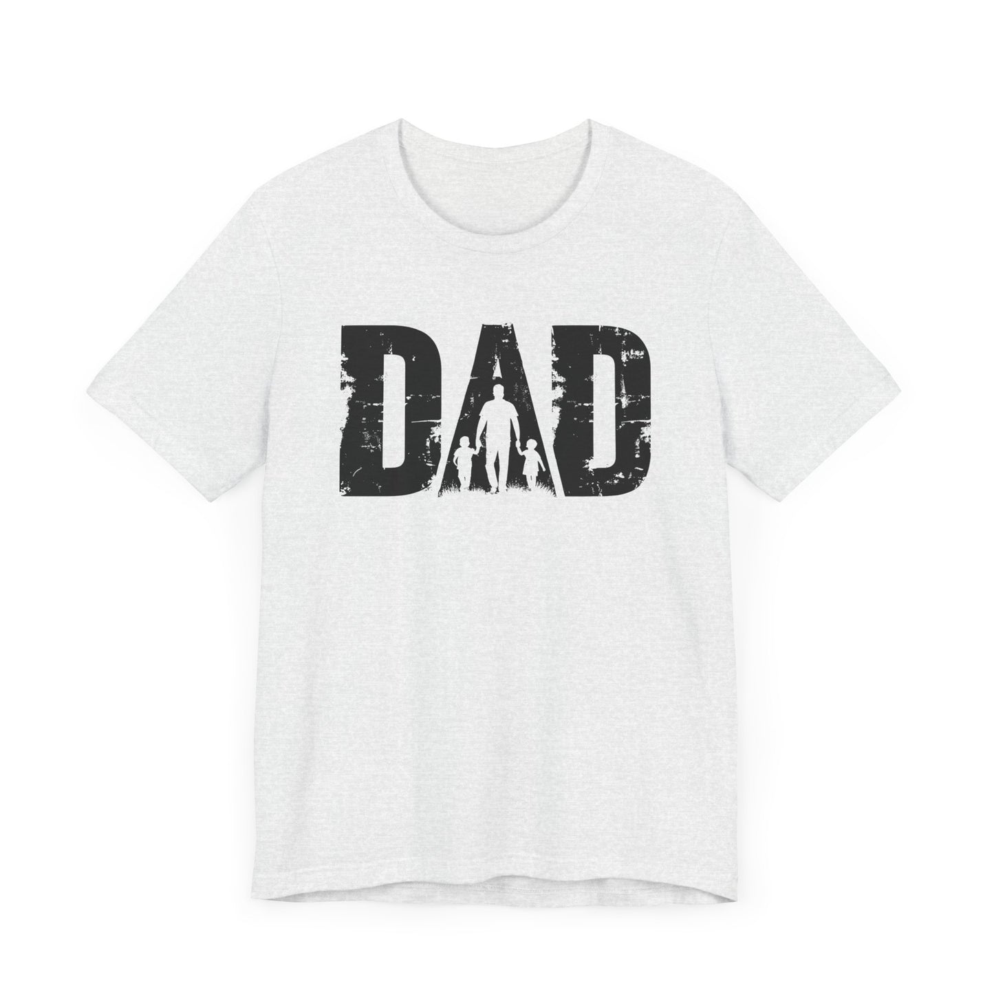 Short Sleeve Tee - D A D Walking Hand in Hand Design Tshirt