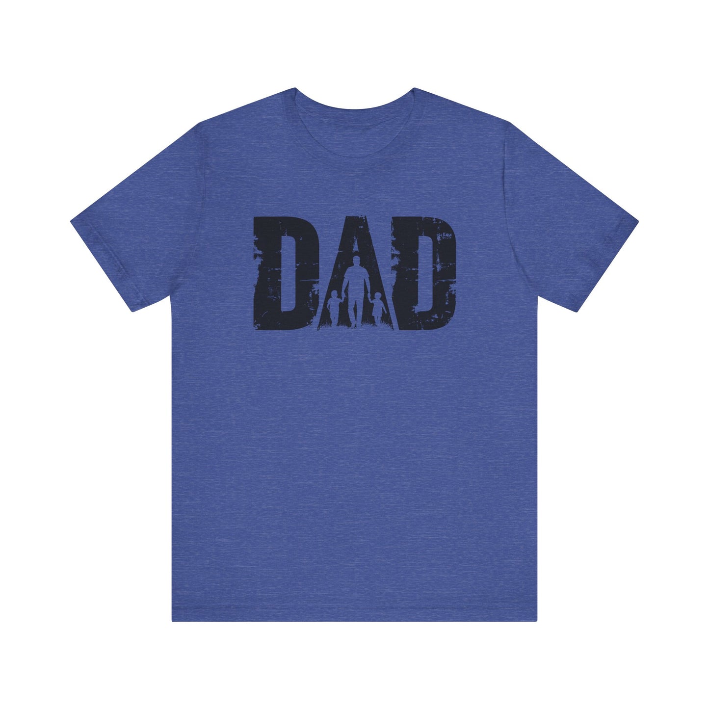 Short Sleeve Tee - D A D Walking Hand in Hand Design Tshirt