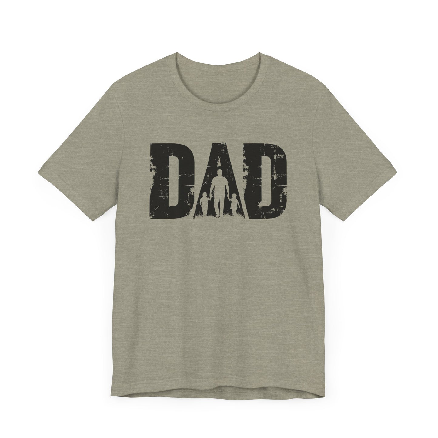 Short Sleeve Tee - D A D Walking Hand in Hand Design Tshirt