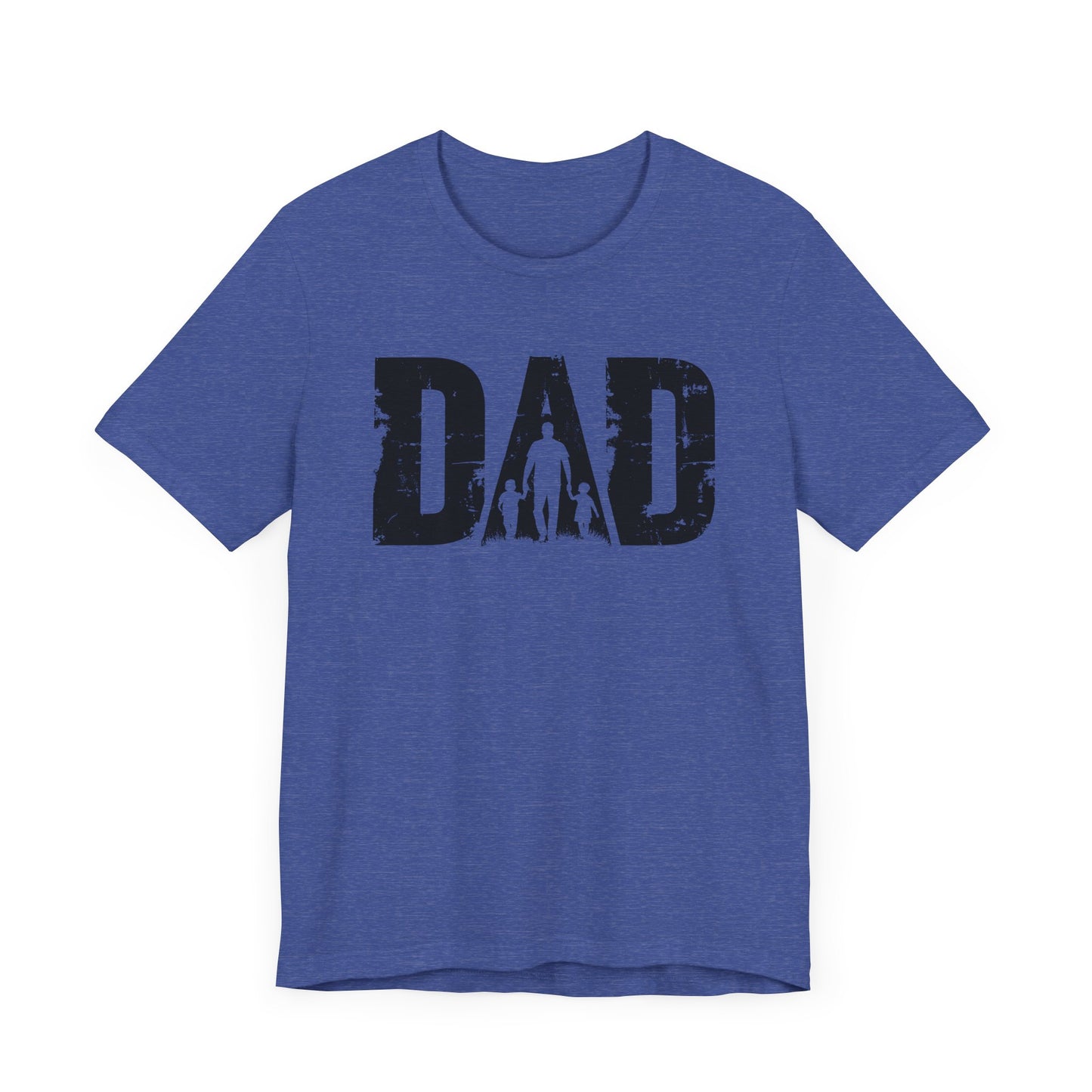 Short Sleeve Tee - D A D Walking Hand in Hand Design Tshirt