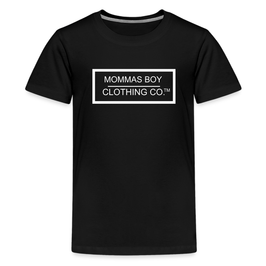 Mommas Boy CCO® - White Logo- Kids' Premium T-Shirt - black