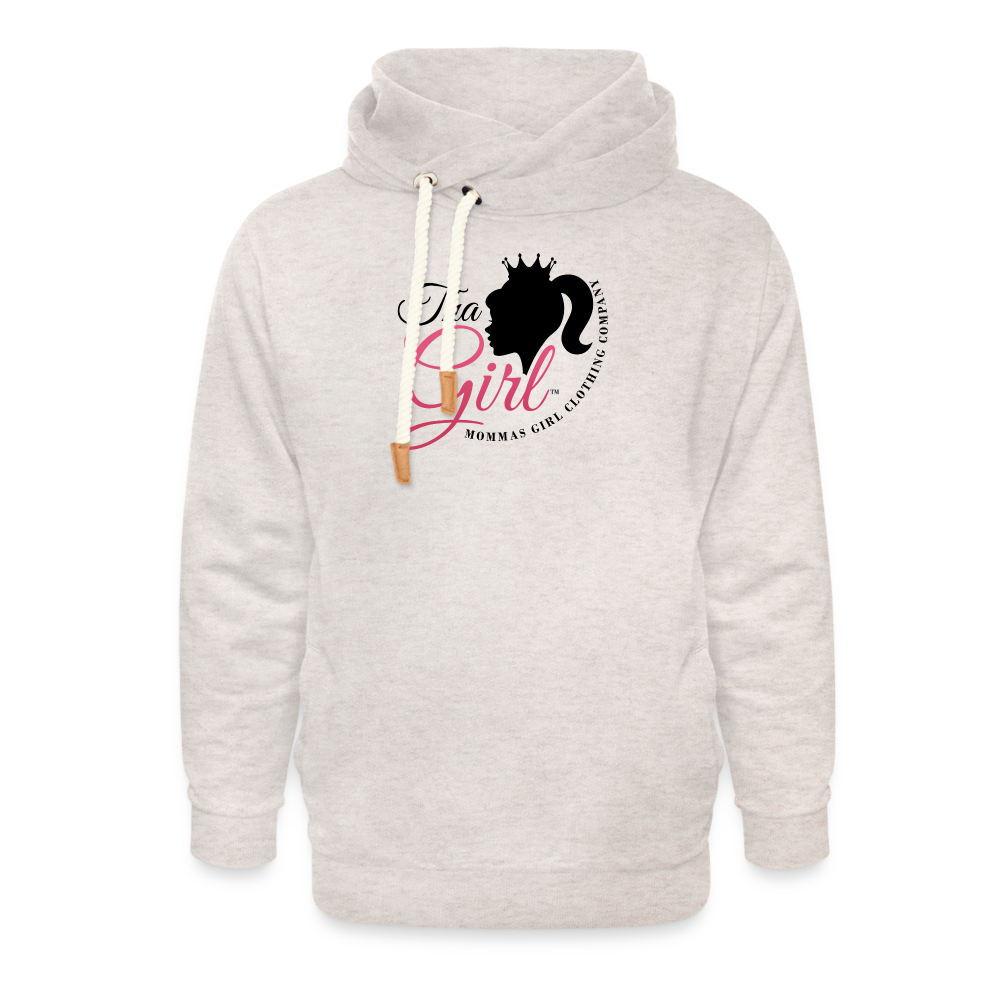 Tha Girl® - Shawl Collar Hoodie - heather oatmeal