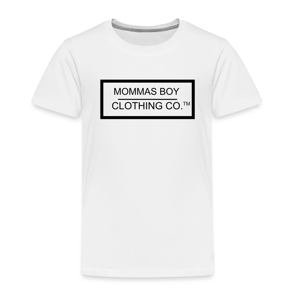 Mommas Boy Logo# 1 - Toddler T-Shirt - white