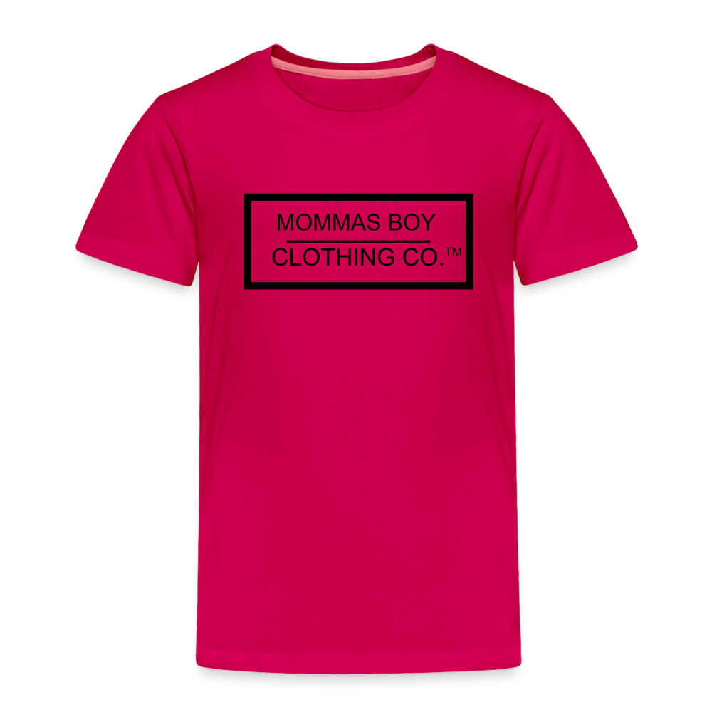 Mommas Boy Logo# 1 - Toddler T-Shirt - dark pink