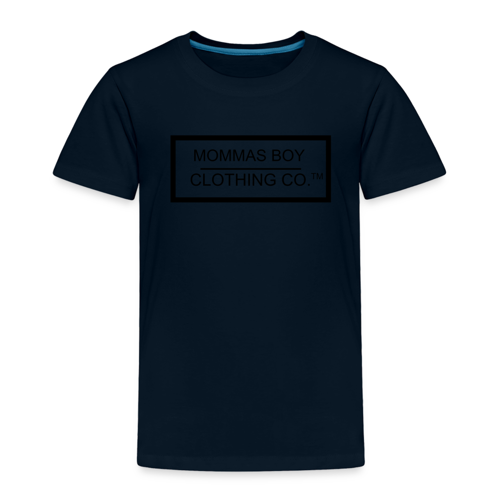 Mommas Boy Logo# 1 - Toddler T-Shirt - deep navy