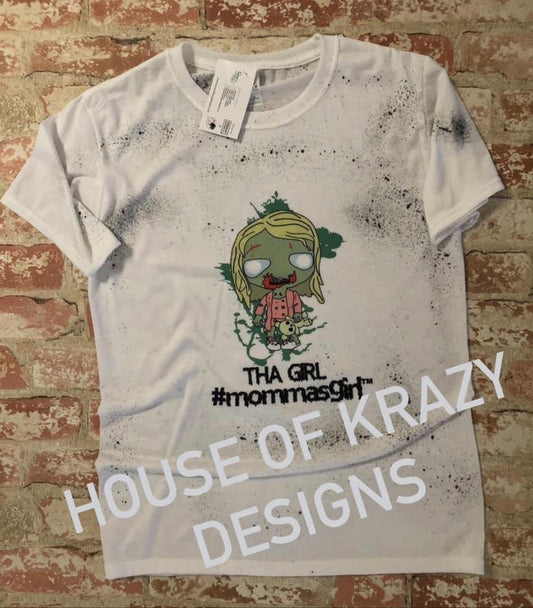 THA GIRL- Mommas Girl Clothing Co. ®- Mommas Zombie Girl T-Shirt Design